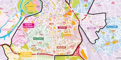 Карта Лилль пригороде